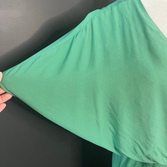 Ann Taylor Woman’s Petite Green Tie Waist Wrap Midi Dress- Size 8P - Picture 6 of 11